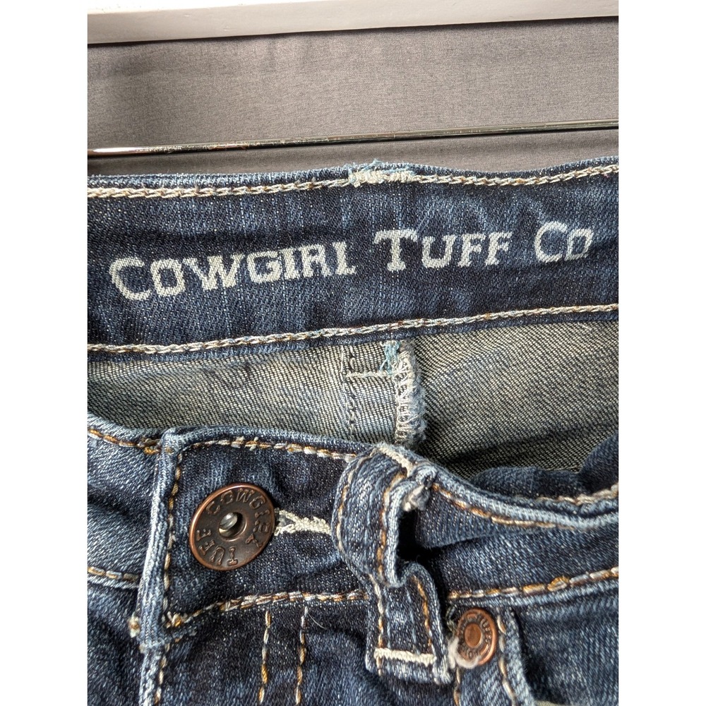 Cowgirl Tuff Co Womens Blue Denim Bootcut Jeans W28 L35 Low Rise - Picture 7 of 8